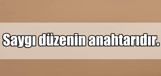 En Güzel Saygı ile ilgili Sözler