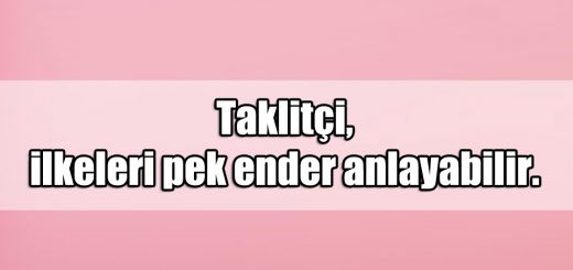 En Güzel Taklit ile ilgili Sözler