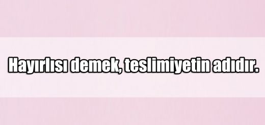 En Güzle Hayırlısı ile ilgili Sözler