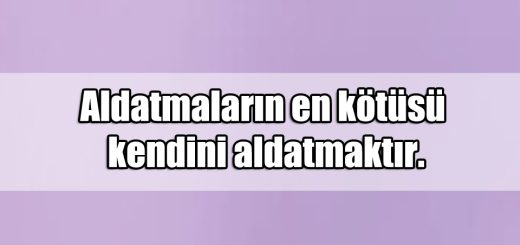 En Güzel Aldatılma ile ilgili Sözler