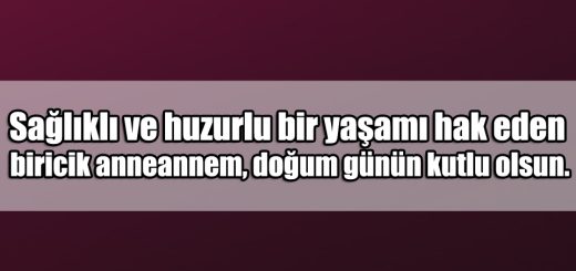 En Güzel Anneanneye Doğum Günü ile ilgili Sözler
