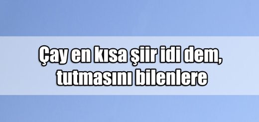 En Güzel Çay ile ilgili Sözler