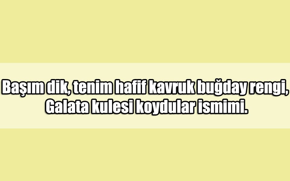 En Güzel Galata Kulesi Mesajları