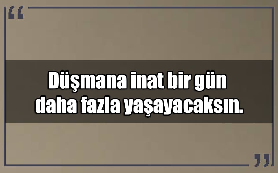 En Güzel Düşmana Kapak Mesajları