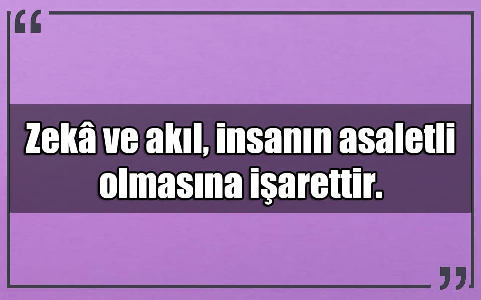 En Güzel Asalet Mesajları