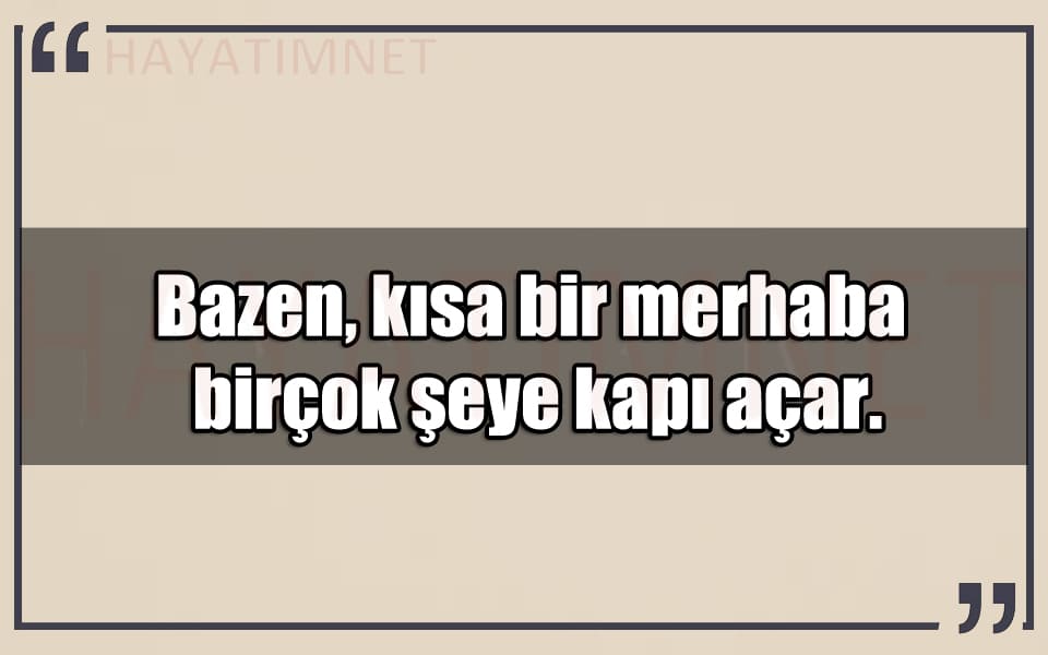 En Güzel Merhaba Mesajları