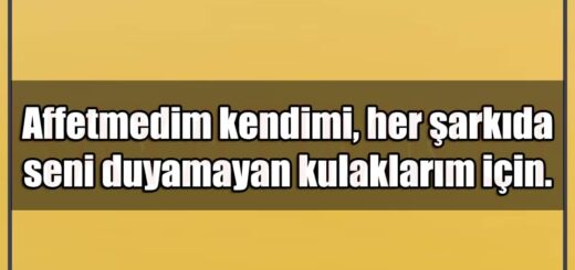 En Güzel Affetmedim Kendimi Mesajları