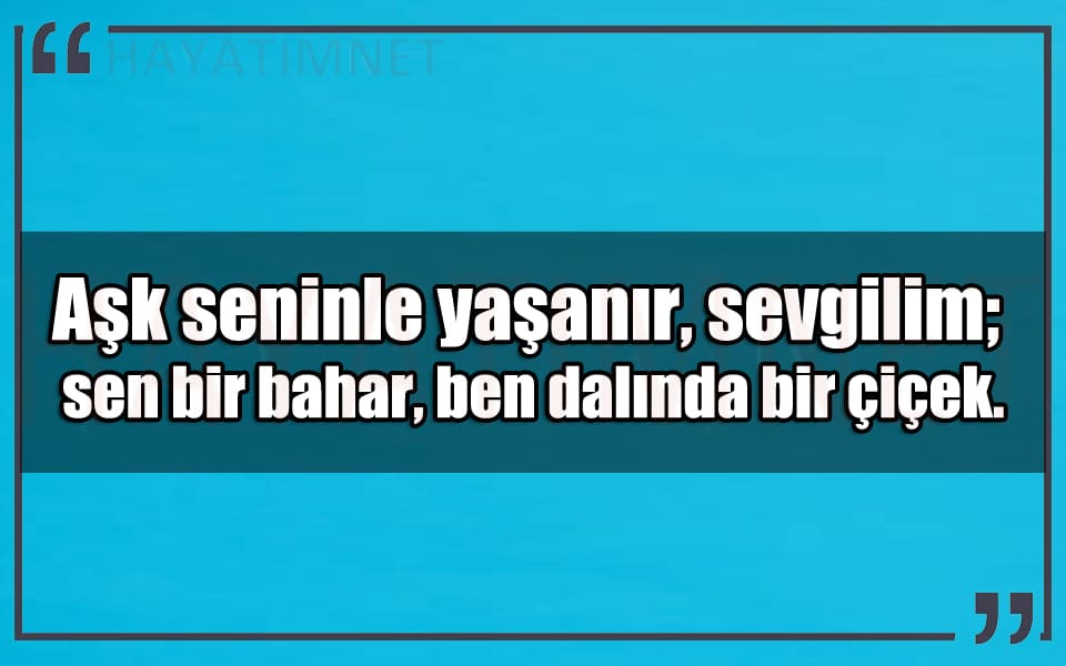 En Güzel Aşk Seninle Yaşanır Mesajları