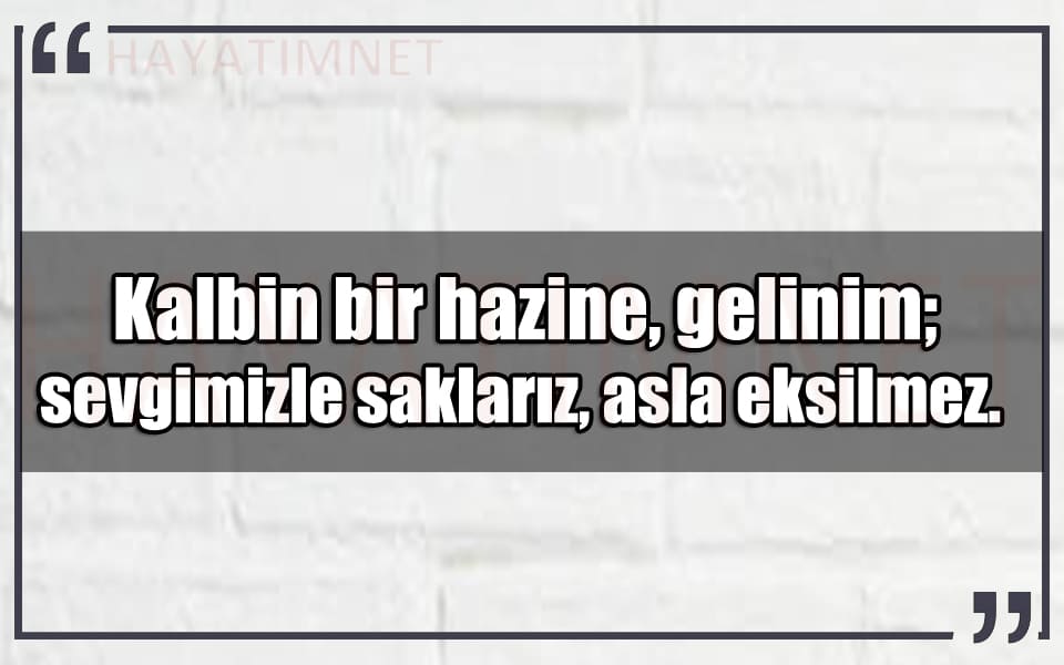 En Güzel Geline Duygusal Mesajlar