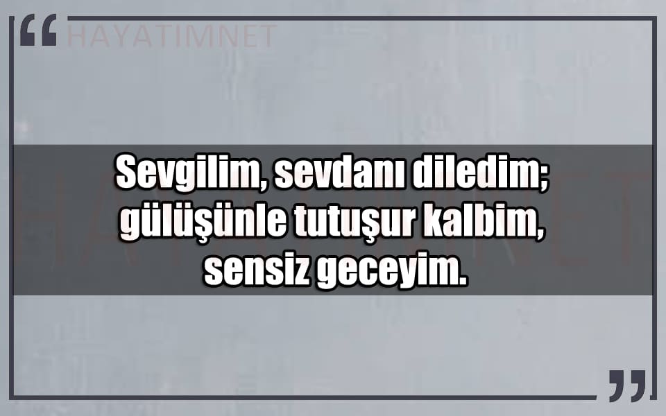 En Güzel Sevdanı Diledim Mesajları