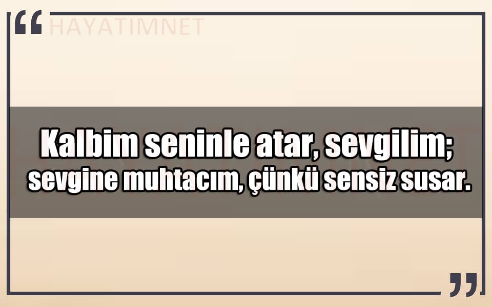 En Güzel Sevgine Muhtacım Mesajları