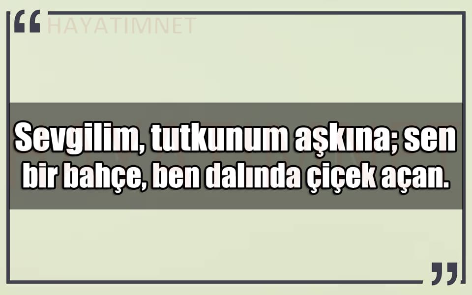 En Güzel Tutkunum Aşkına Mesajları