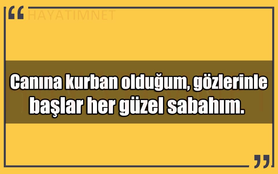 En Güzel Canına Kurban Olduğum Mesajları