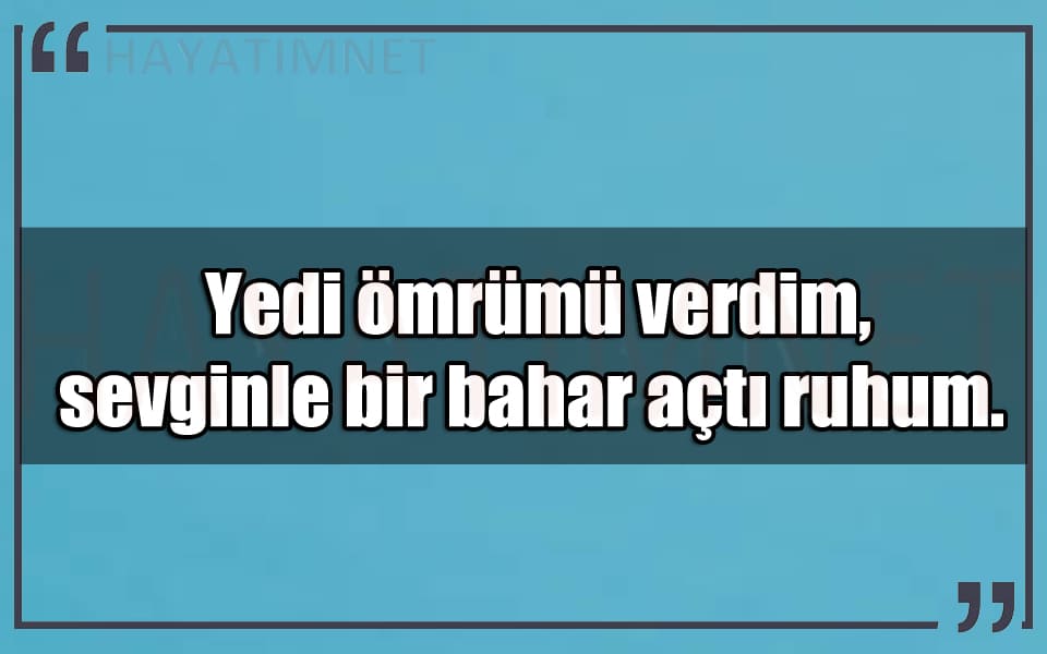 En Güzel Yedi Ömrümü Mesajları